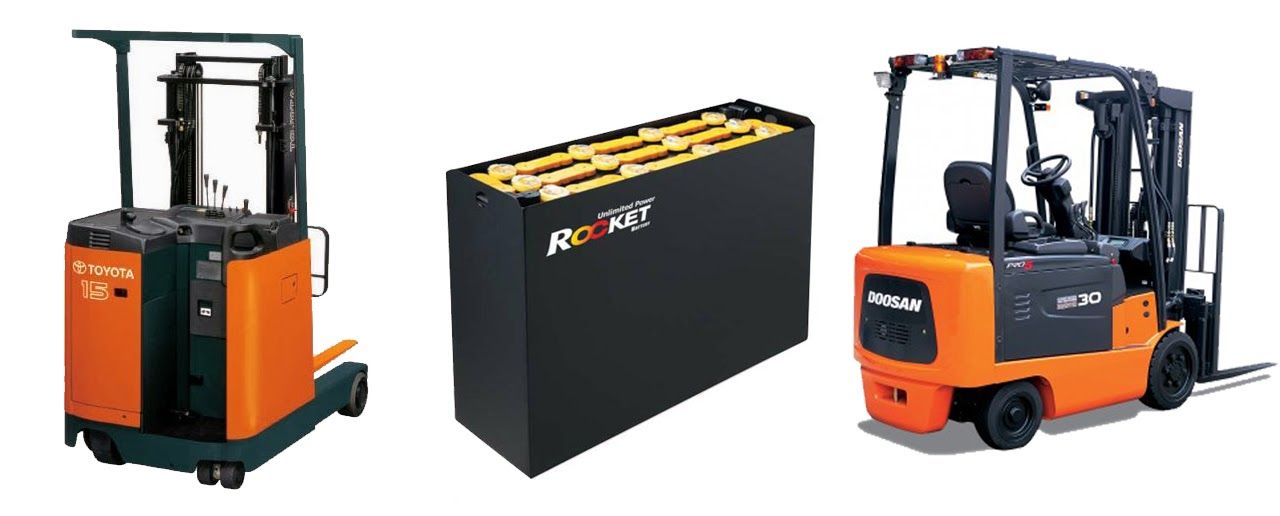 Ắc quy xe nâng điện Doosan - Ắc quy rocket