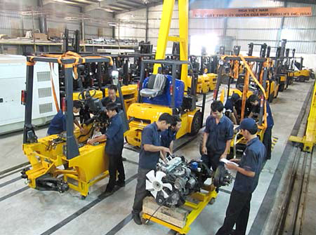 Sửa chữa xe nâng tại KCN Lộc An-Bình Sơn